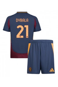 AS Roma Paulo Dybala #21 Jalkapallovaatteet Lasten Kolmas peliasu 2024-25 Lyhythihainen (+ Lyhyet housut)